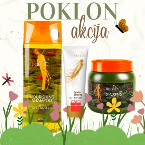 Set za negu kose sa gingsengom + poklon krema za ruke